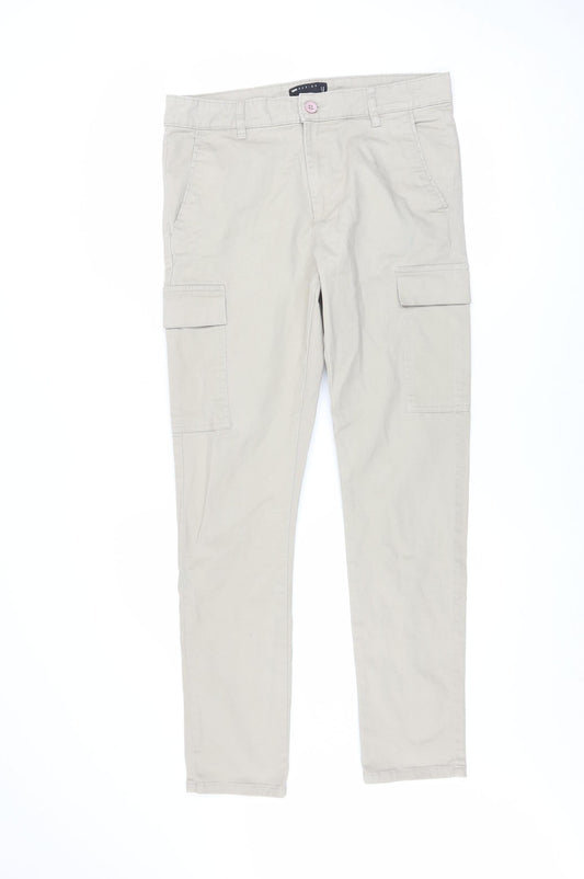 Mens UK Size M ASOS DESIGN Slim Fit Cargo Beige Trousers
