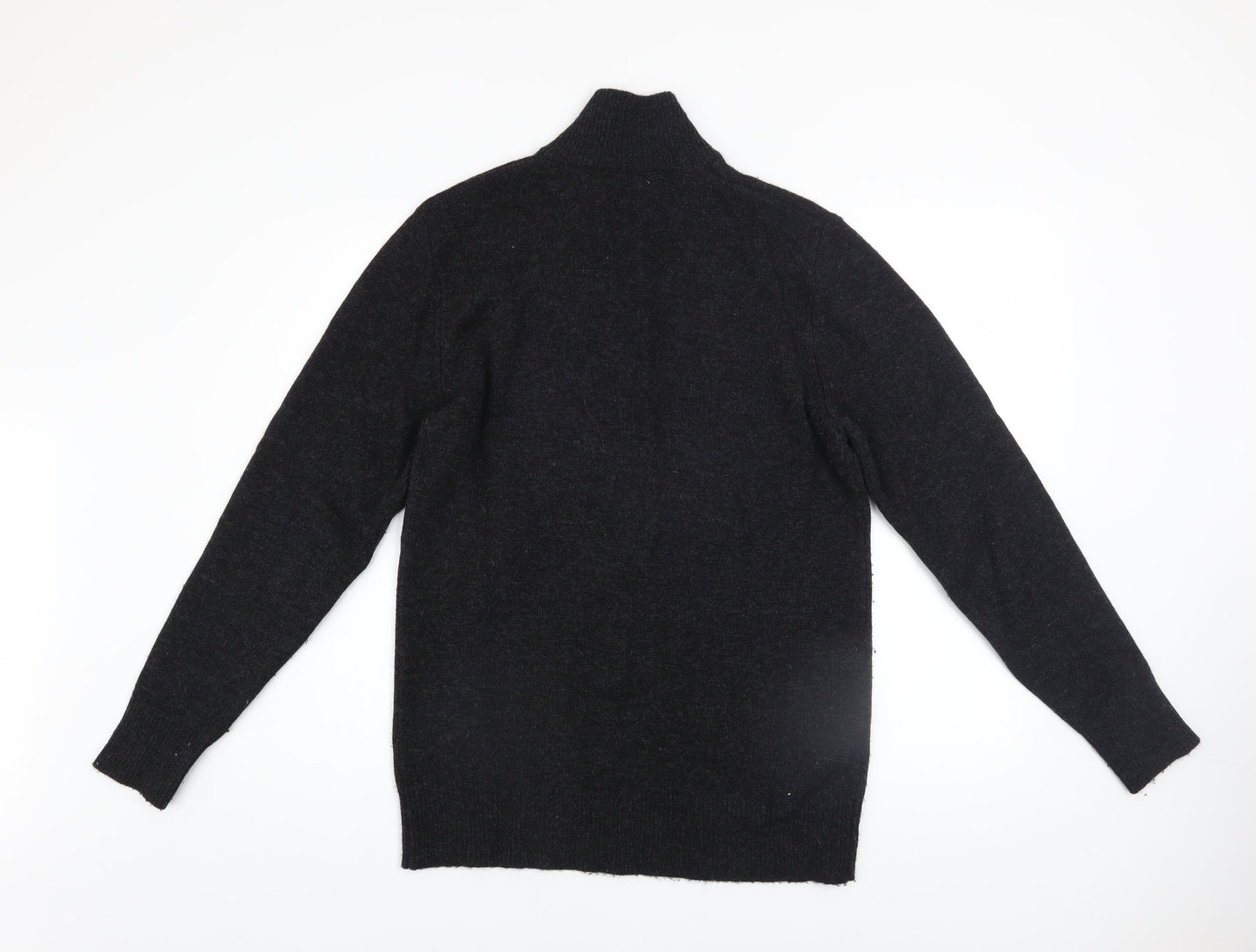 Mens UK Size S The White Company Black 1/2 Zip Jumper