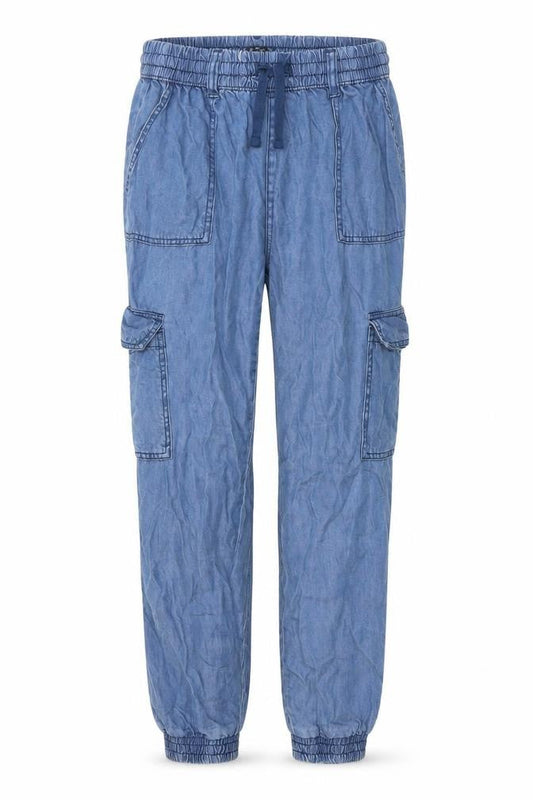 Womens UK Size S Dunnes Stores Relaxed Fit Cargo Blue Trousers