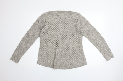 Womens UK Size 10 DASH Grey Pullover Jumper