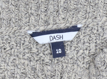 Womens UK Size 10 DASH Grey Pullover Jumper