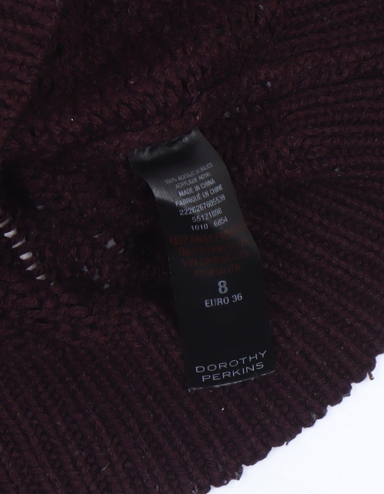Womens UK Size 8 Dorothy Perkins Brown Pullover Jumper
