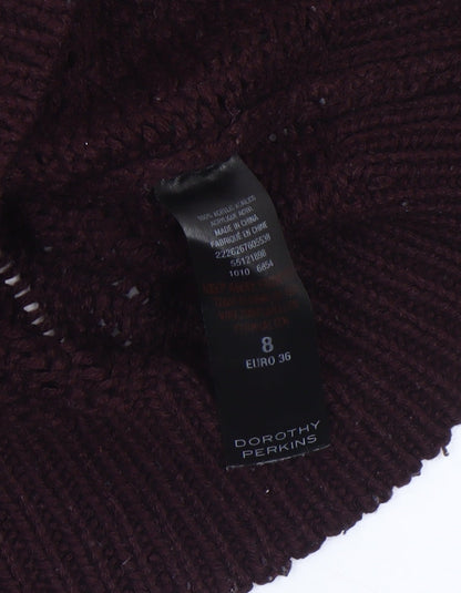 Womens UK Size 8 Dorothy Perkins Brown Pullover Jumper