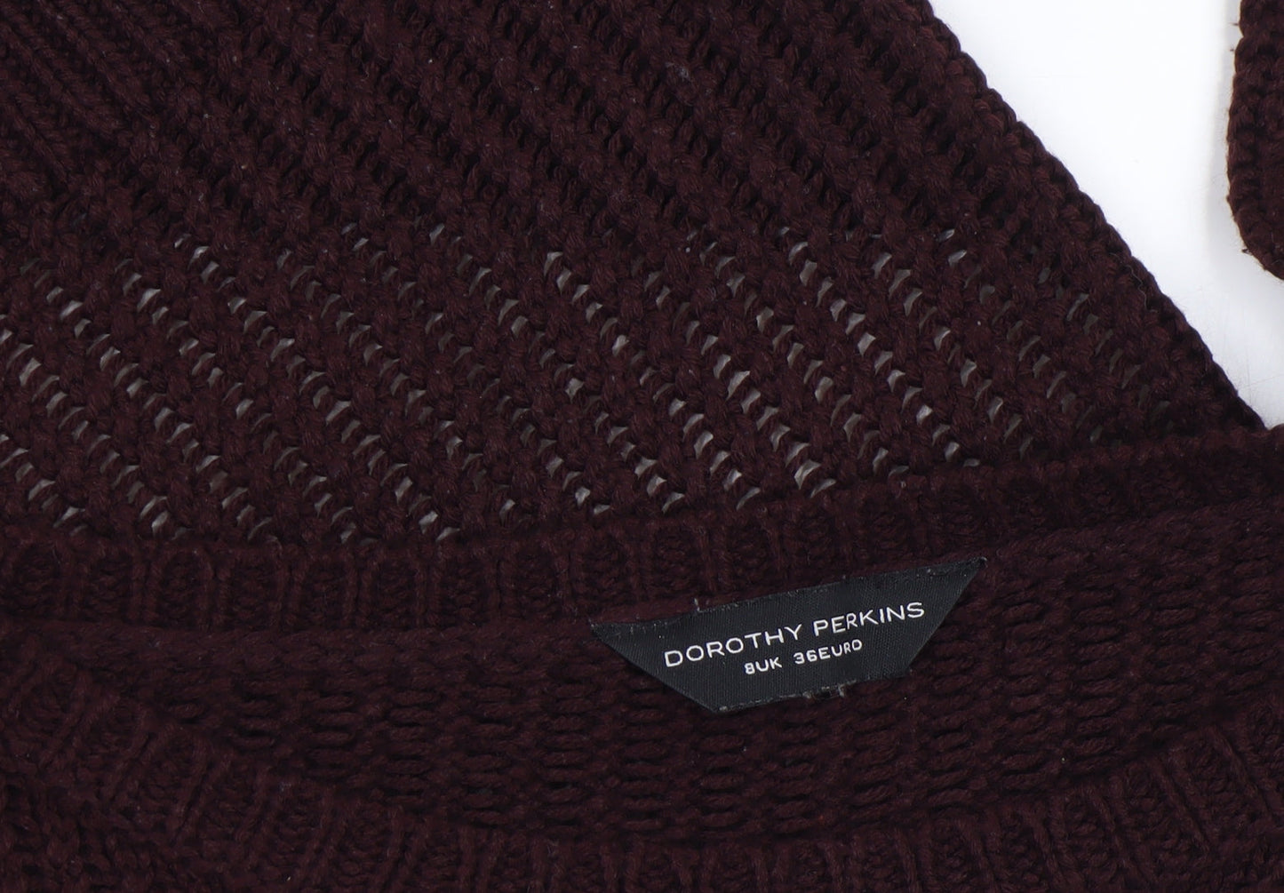 Womens UK Size 8 Dorothy Perkins Brown Pullover Jumper