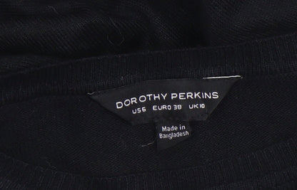 Womens UK Size 10 Dorothy Perkins Black Pullover Jumper