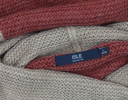 Womens UK Size L Isle Collection Beige Pullover Jumper