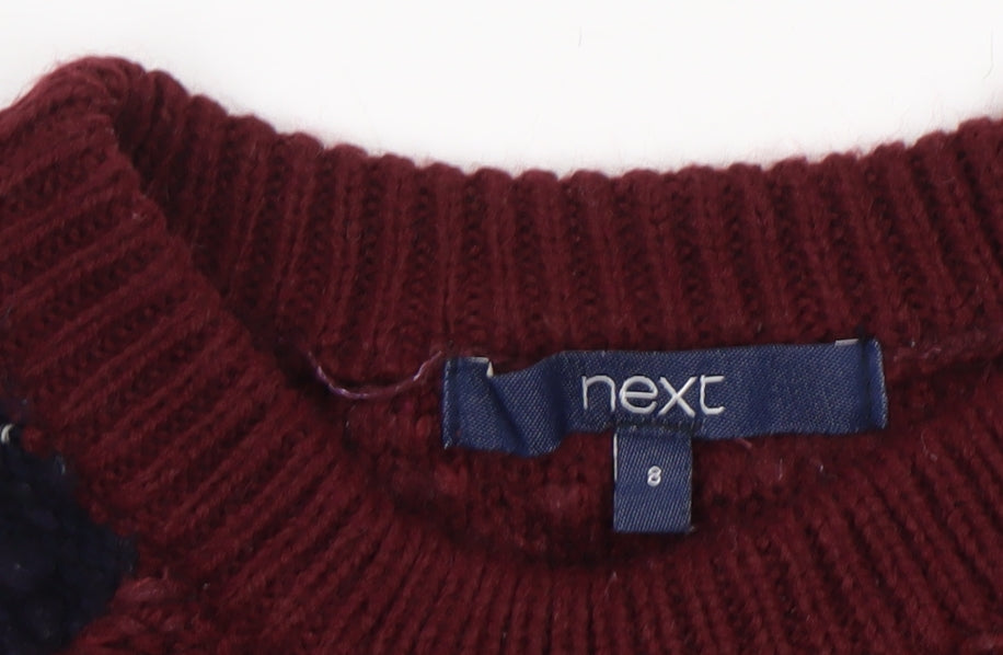Womens UK Size 8 NEXT Red Pullover Jumper