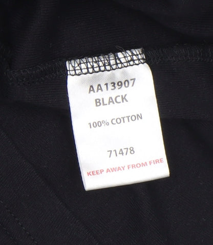 Cotton Traders Men's Black Roll Neck Long Sleeve Top Size M