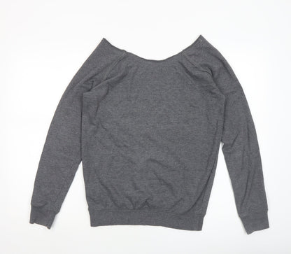 Womens UK Size 10 Blonde+Blonde Grey Basic T-Shirt