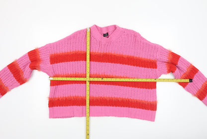 Womens UK Size S Bershka Multicoloured Pullover Jumper