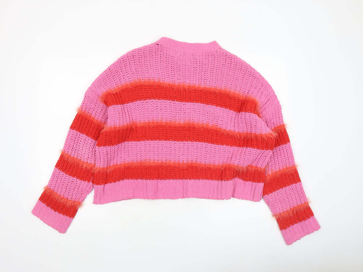 Womens UK Size S Bershka Multicoloured Pullover Jumper