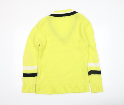 Womens UK Size S Marks and Spencer Yellow Pullover Jumper