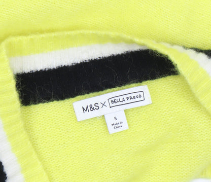 Womens UK Size S Marks and Spencer Yellow Pullover Jumper