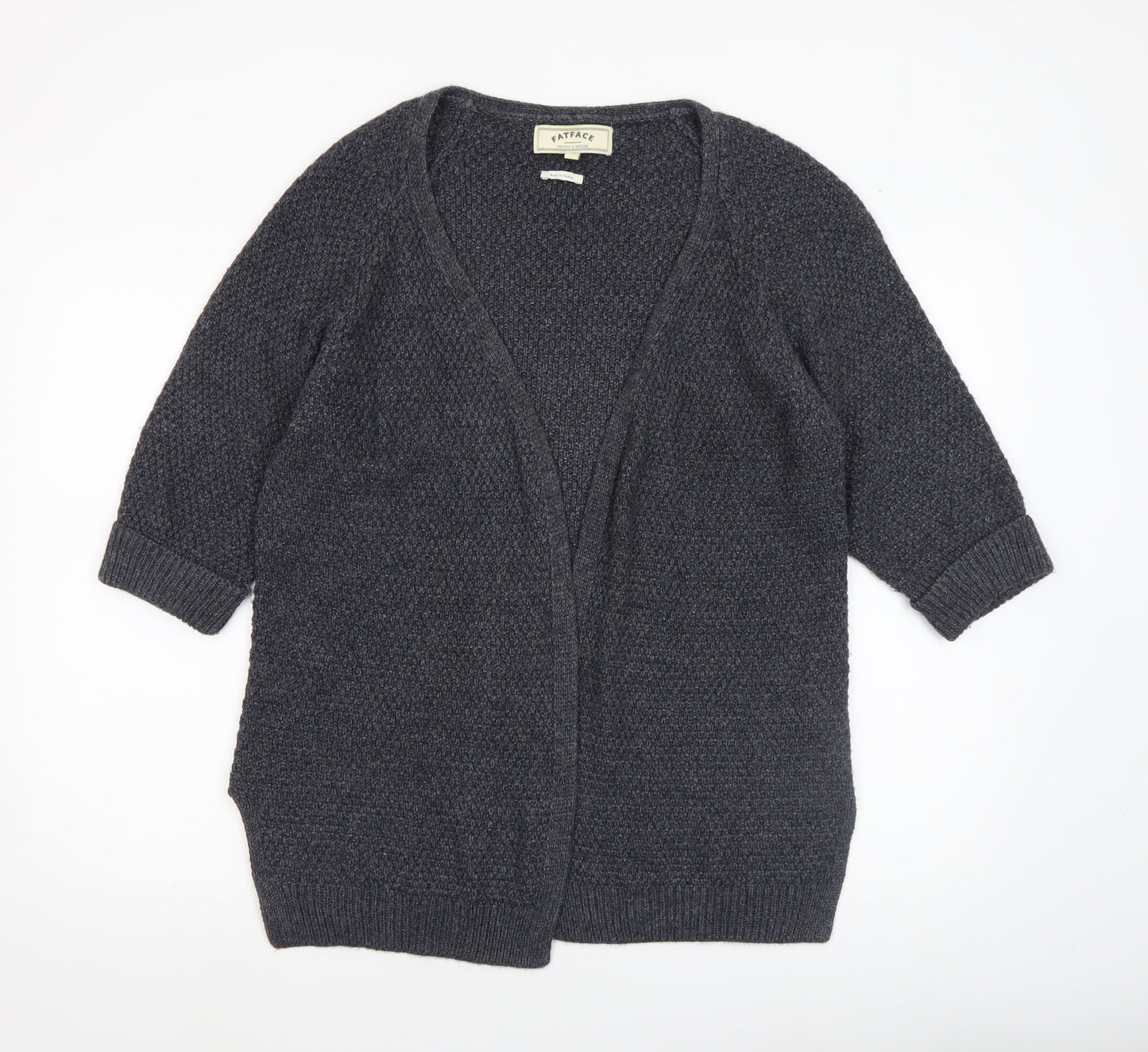 Womens UK Size 10 FatFace Grey Cardigan Jumper