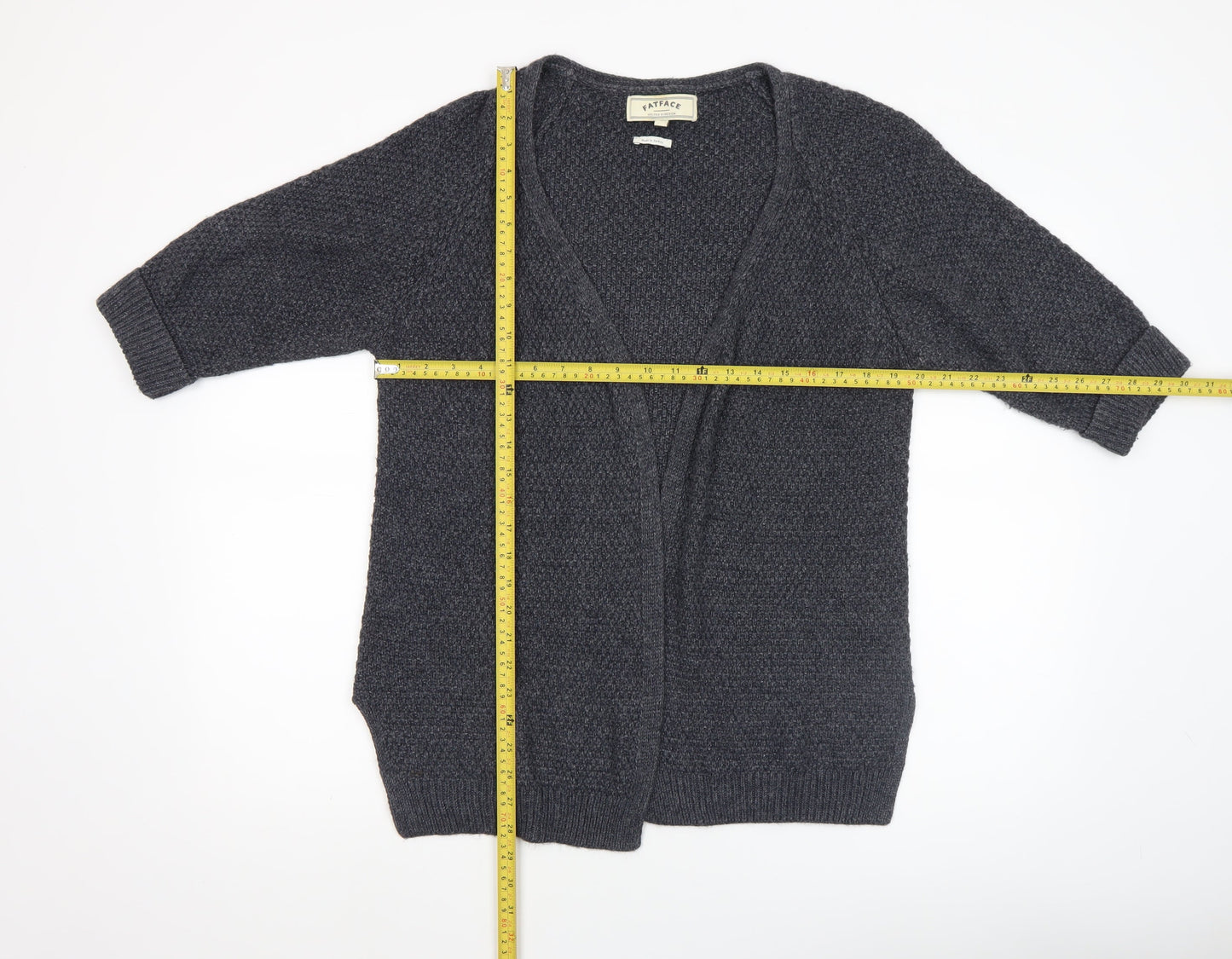 Womens UK Size 10 FatFace Grey Cardigan Jumper