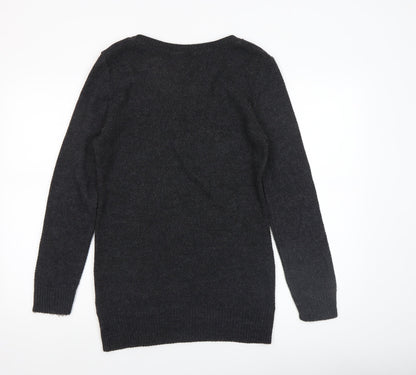 Womens UK Size 12 Jane Norman Grey Pullover Jumper