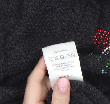 Womens UK Size 12 Jane Norman Grey Pullover Jumper
