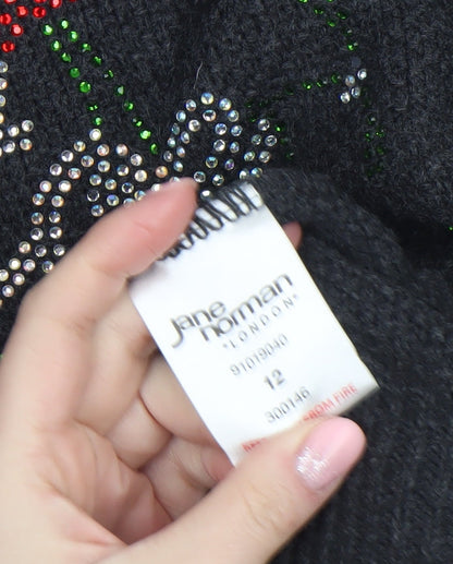Womens UK Size 12 Jane Norman Grey Pullover Jumper