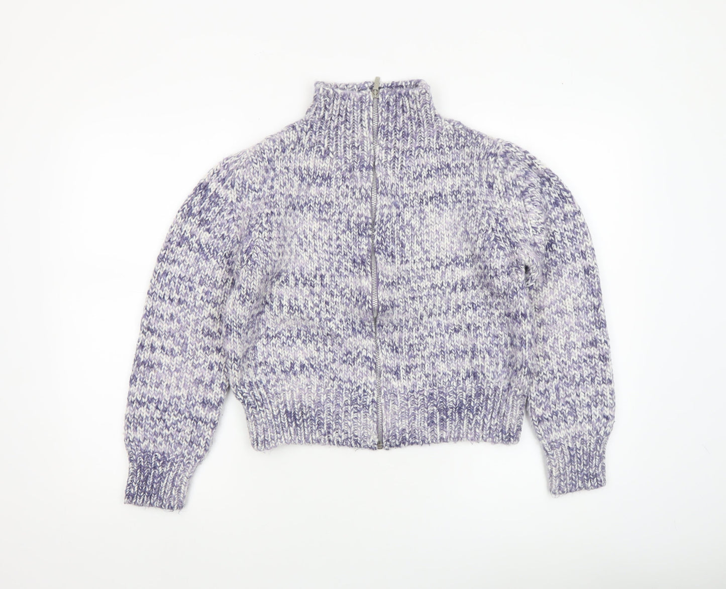 Womens UK Size M Marks and Spencer Purple Full Zip Jumper