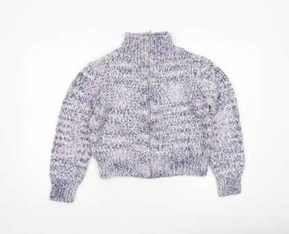 Womens UK Size M Marks and Spencer Purple Full Zip Jumper