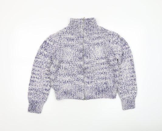 Womens UK Size M Marks and Spencer Purple Full Zip Jumper