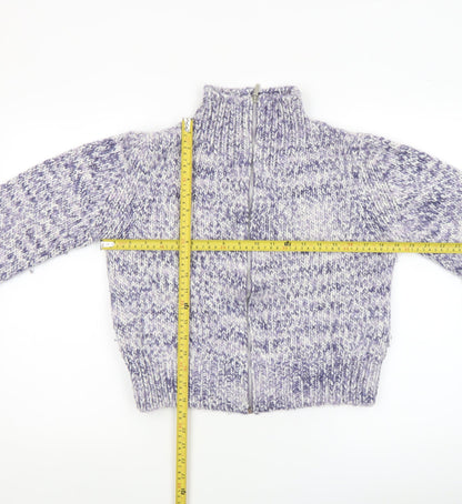 Womens UK Size M Marks and Spencer Purple Full Zip Jumper