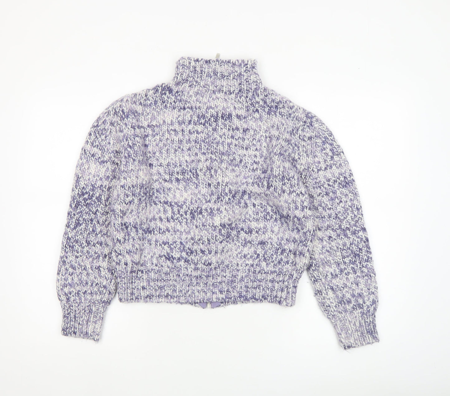 Womens UK Size M Marks and Spencer Purple Full Zip Jumper
