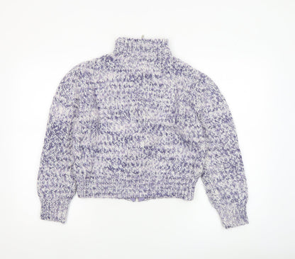 Womens UK Size M Marks and Spencer Purple Full Zip Jumper