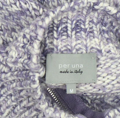 Womens UK Size M Marks and Spencer Purple Full Zip Jumper