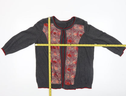 Womens UK Size 14 Marks and Spencer Grey Cardigan Jumper