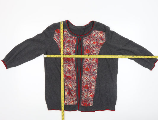Womens UK Size 14 Marks and Spencer Grey Cardigan Jumper