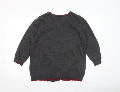 Womens UK Size 14 Marks and Spencer Grey Cardigan Jumper