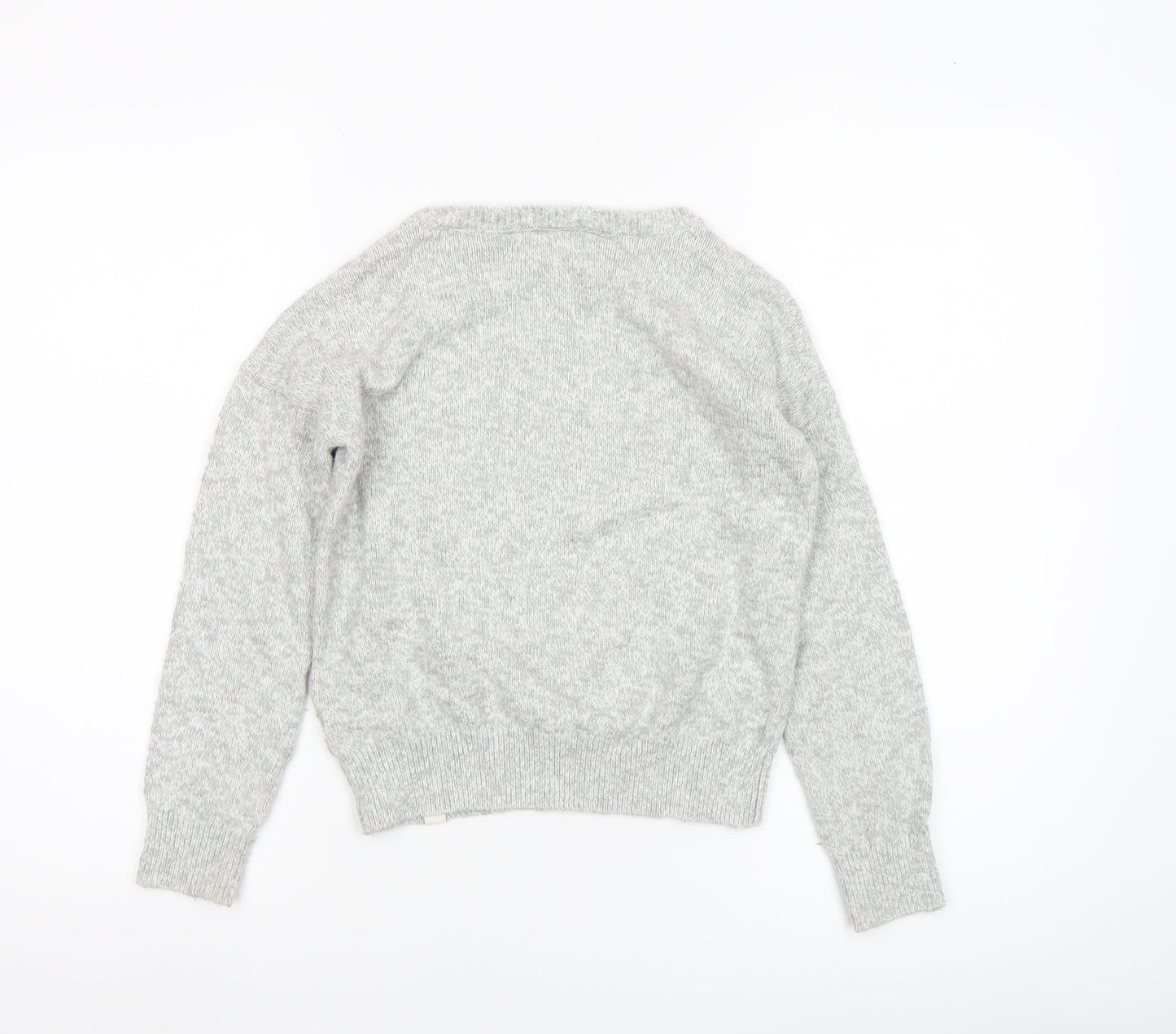 Girls UK Size 7-8 Years Abercrombie Grey Pullover Jumper