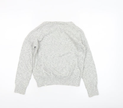 Girls UK Size 7-8 Years Abercrombie Grey Pullover Jumper