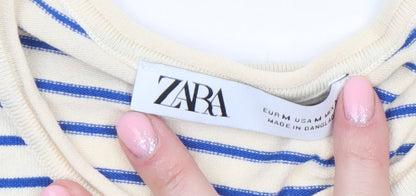 Womens UK Size 12 Zara Beige Pullover Jumper
