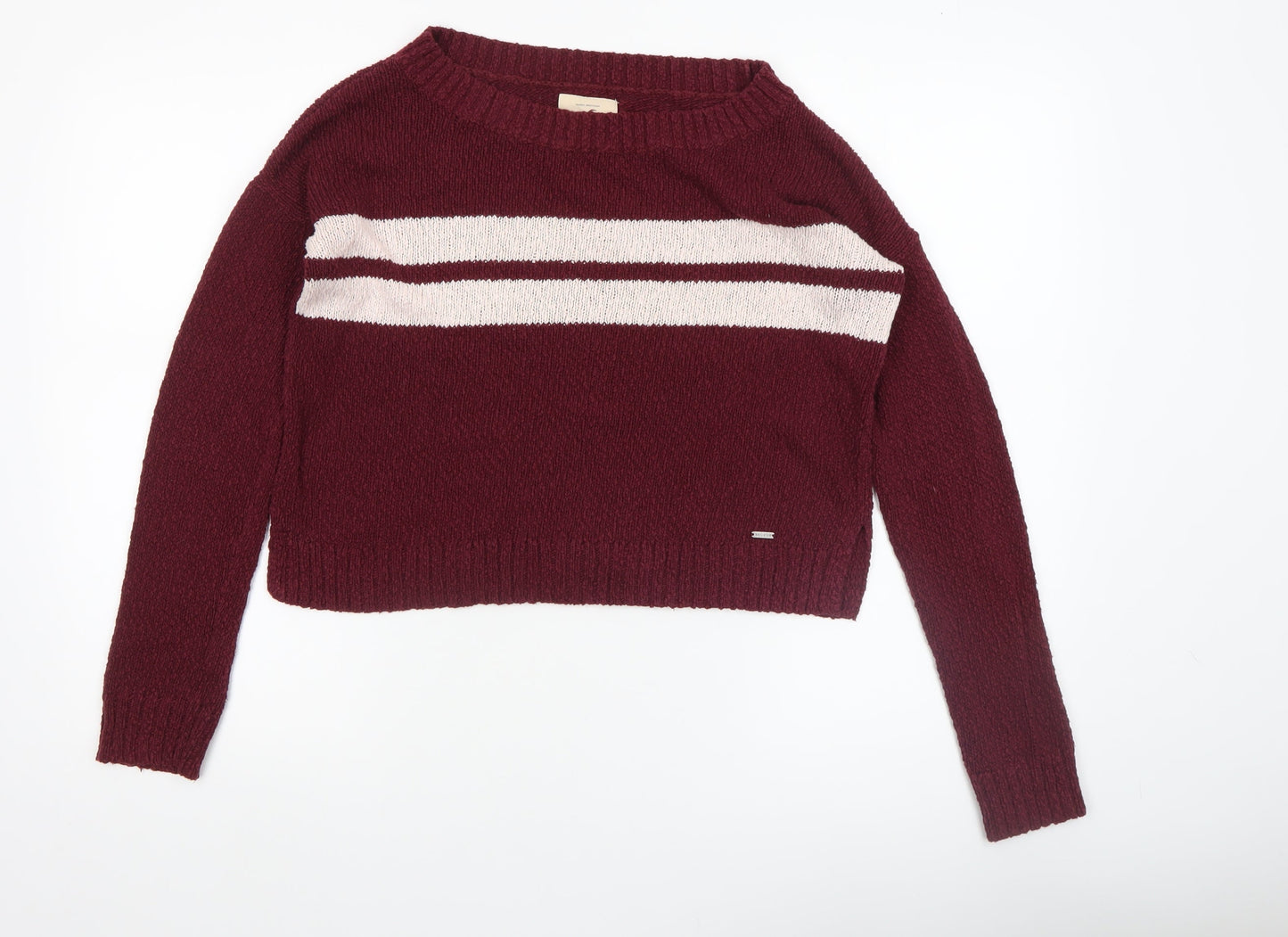 Womens UK Size XS Hollister Red Pullover Jumper
