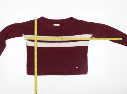 Womens UK Size XS Hollister Red Pullover Jumper