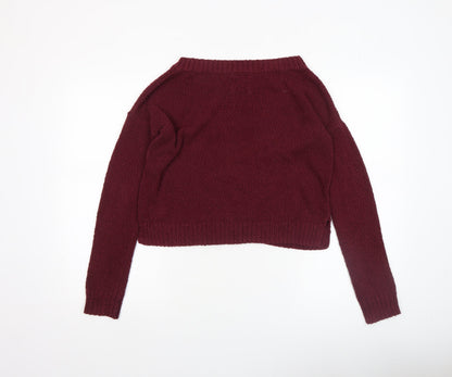 Womens UK Size XS Hollister Red Pullover Jumper