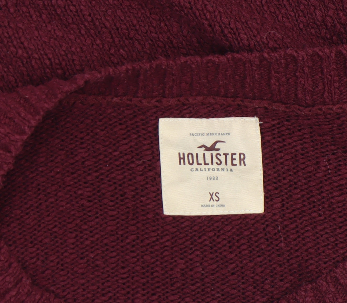 Womens UK Size XS Hollister Red Pullover Jumper