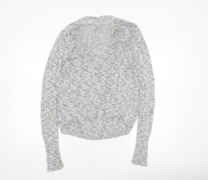 Womens UK Size S Abercrombie & Fitch Grey Wrap Jumper