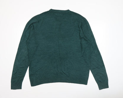 Mens UK Size L Maine New England Green Pullover Jumper