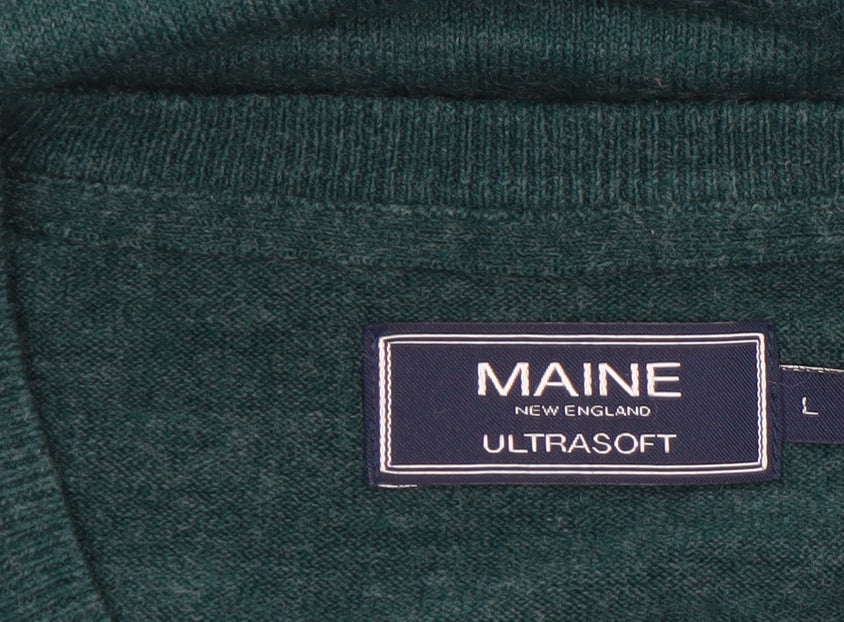 Mens UK Size L Maine New England Green Pullover Jumper