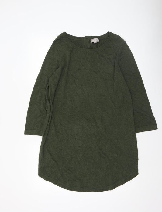 Womens UK Size L Patra Green Henley Jumper
