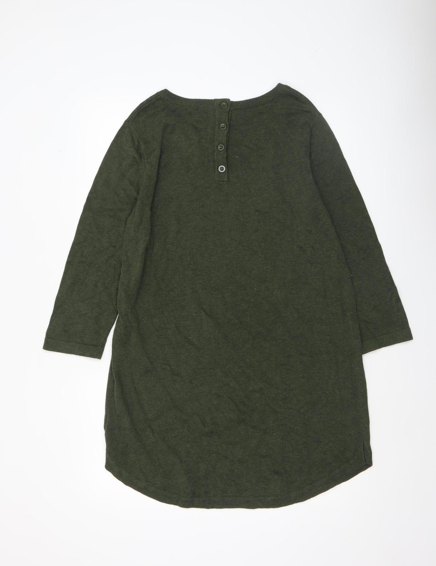 Womens UK Size L Patra Green Henley Jumper