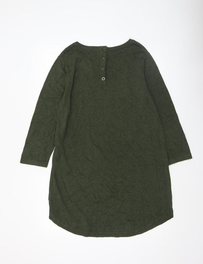 Womens UK Size L Patra Green Henley Jumper