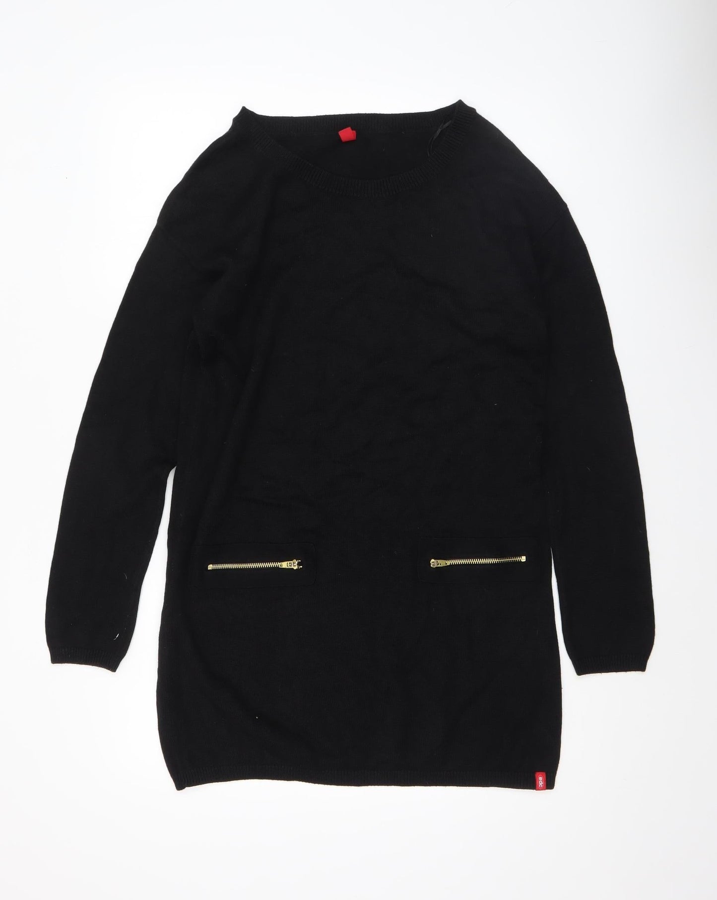 Womens UK Size M EDC Black Tunic Jumper