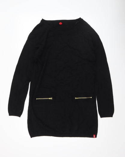 Womens UK Size M EDC Black Tunic Jumper