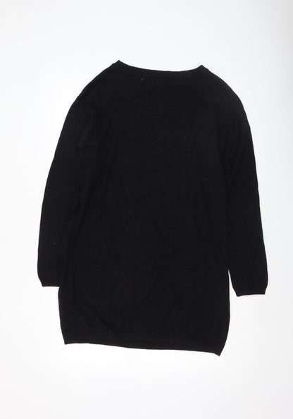 Womens UK Size M EDC Black Tunic Jumper