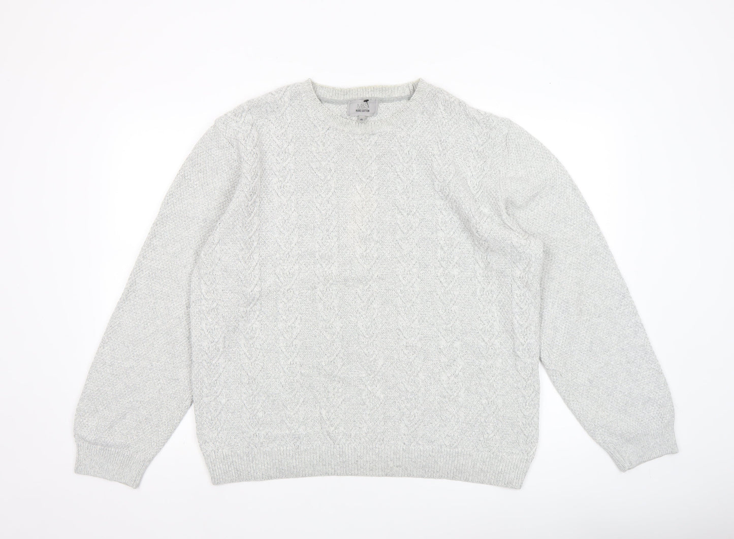Mens UK Size XL Marks and Spencer Grey Pullover Jumper