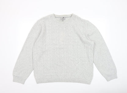 Mens UK Size XL Marks and Spencer Grey Pullover Jumper